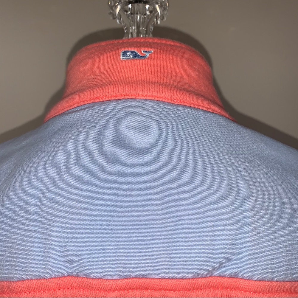 Vineyard Vines Quarter Zip Pullover Pink/Blue S - Picture 7 of 9